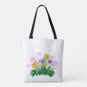 Orange Cat in the Flower Patch Tote Bag トートバッグ (裏面)