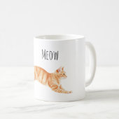 Orange Cat Meow コーヒーマグカップ (正面右)