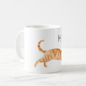 Orange Cat Meow コーヒーマグカップ (正面左)