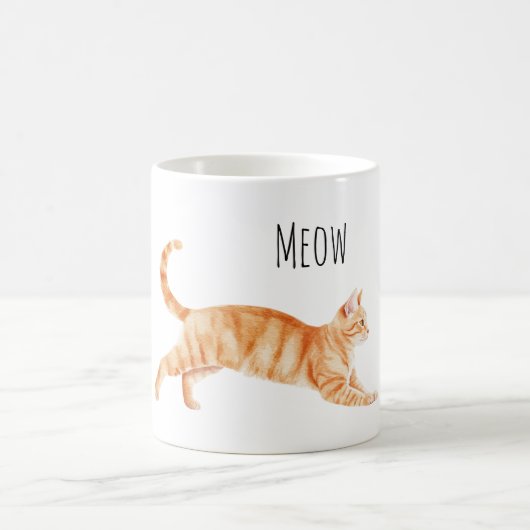 Orange Cat Meow コーヒーマグカップ (中央)