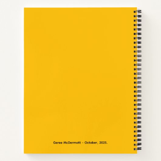 Orange Cat Notebook ノートブック (裏面)