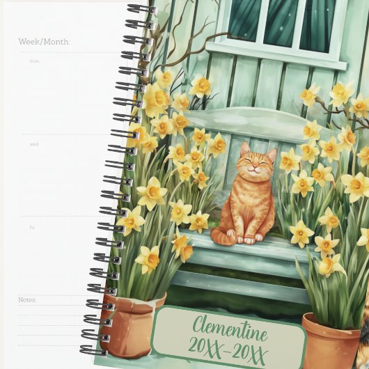 Orange Cat Undated Appointment Book Diary プランナー手帳