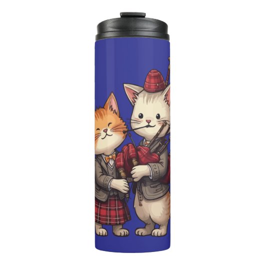 Orange Cats Playing Bagpipes and Wearing Plaid タンブラー (正面)