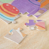 Orange Cats & Tea Party Jigsaw Puzzle ジグソーパズル (側面)