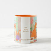 Orange Cats & Tea Party Mug ツートーンマグカップ (中央)