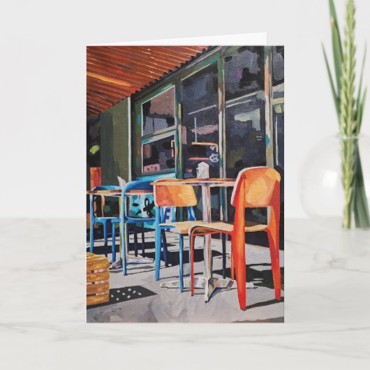 Orange Chair Everyday Folded Greeting Card カード (正面)