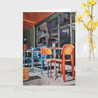 Orange Chair Everyday Folded Greeting Card カード