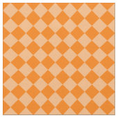 Orange Checker Diamond Pattern ファブリック (クローズアップ)