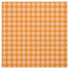 Orange Checker Diamond Pattern ファブリック