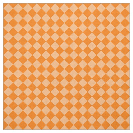 Orange Checker Diamond Pattern ファブリック (見本)
