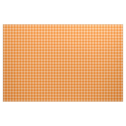 Orange Checker Diamond Pattern ファブリック (ファットクウォーター)