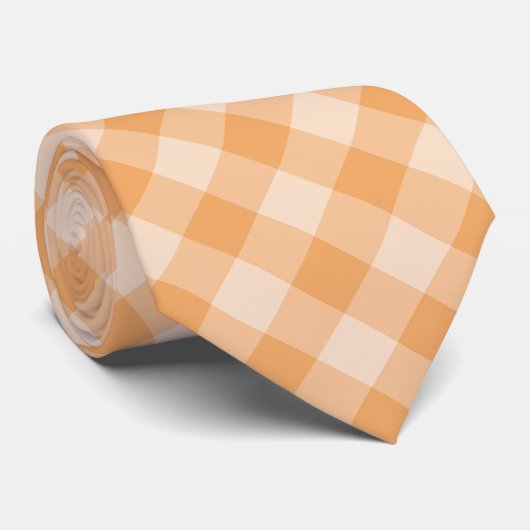 Orange Checker Pattern ネクタイ (ロール)