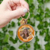 Orange Cheerleader Photo High School Spirit キーホルダー (手)