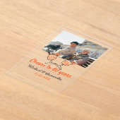 Orange cheers to 60 years anniversary wedding  アクリル招待状 (レイダウン)