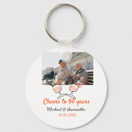 Orange cheers to 60 years anniversary wedding  キーホルダー