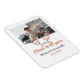 Orange cheers to 60 years anniversary wedding  マグネット (右側)