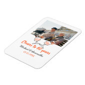 Orange cheers to 60 years anniversary wedding  マグネット (左側)