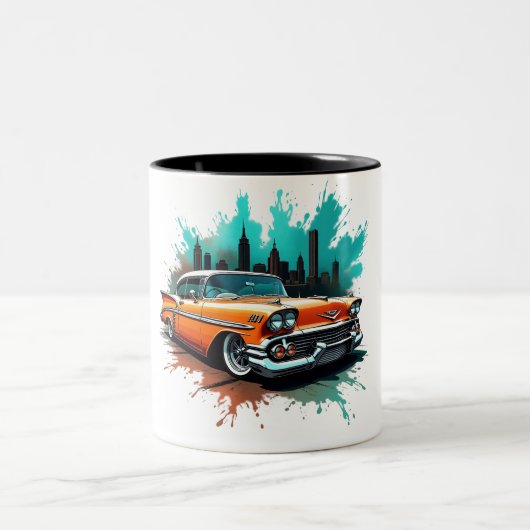Orange Chevy Splash Mug ツートーンマグカップ (中央)