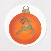 ORANGE CHRISTMAS BUBBLE ラベル (デザイン1)