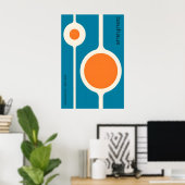 Orange Circles  Matte Fine Art Print. Bauhaus ポスター (ホームオフィス)
