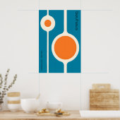Orange Circles  Matte Fine Art Print. Bauhaus ポスター (キッチン)