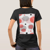Orange Circles with Black Polka Dots pattern Tシャツ (裏面)