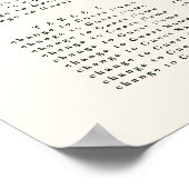 Orange citrus botanica floral wedding seating plan ポスター (角)