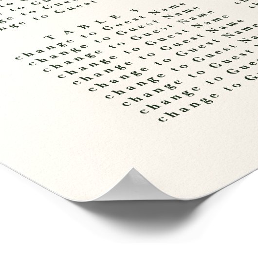 Orange citrus botanica floral wedding seating plan ポスター (角)