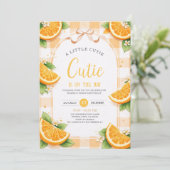 Orange Citrus First Birthday Party Invite 招待状 (スタンド正面)