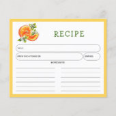 Orange, Citrus Kitchen Recipe Card (正面)