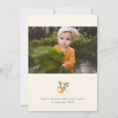 Orange Citrus Little Cutie 2nd Birthday Photo 招待状 (裏面)