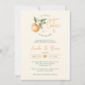 Orange Citrus Little Cutie All In One Baby Shower 招待状 (正面)