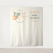 Orange Citrus Little Cutie Baby Shower Backdrop タペストリー (正面)