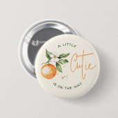 Orange Citrus Little Cutie Baby Shower Button 缶バッジ (正面&裏面)