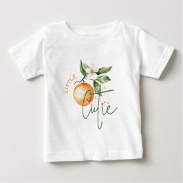 Orange Citrus Little Cutie Baby Shower Gift Tshirt ベビーボディスーツ
