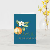 Orange Citrus Little Cutie Baby Shower Mama To Be  カード (黄色い花)