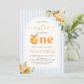 Orange Citrus Little Cutie Birthday Invitation 招待状 (スタンド正面)