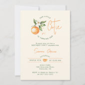 Orange Citrus Little Cutie Birthday Party 招待状 (正面)