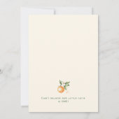 Orange Citrus Little Cutie Birthday Party 招待状 (裏面)