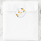 Orange Citrus Little Cutie Birthday Sticker ラウンドシール (バッグ)