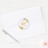 Orange Citrus Little Cutie Birthday Sticker ラウンドシール (封筒)