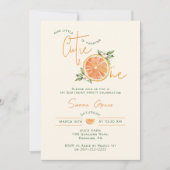 Orange Citrus Little Cutie Photo Birthday Party 招待状 (正面)