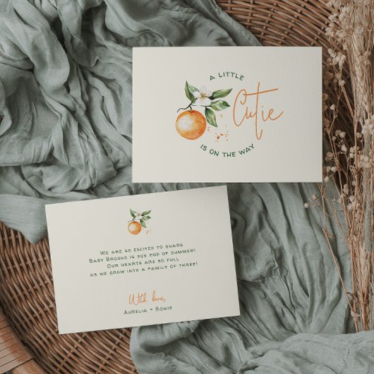 Orange Citrus Little Cutie Pregnancy 案内状
