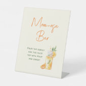 Orange Citrus Mom-osa Bar Baby Shower Drinks 台座サイン (正面)
