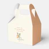 Orange Citrus Two Little Cuties Twin Baby Shower フェイバーボックス (裏面サイド)