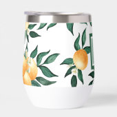 Orange Citrus Watercolor Monogram Name (右面)