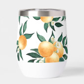 Orange Citrus Watercolor Monogram Name (背面)