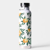 Orange Citrus Watercolor Monogram Name ウォーターボトル (右面)
