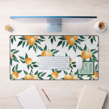 Orange Citrus Watercolor Monogram Name
