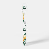 Orange Citrus Watercolor Tropical Fruit Botanical iPhoneケース (左側面)